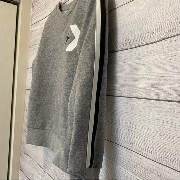 Converse Youth Grey Sweatshirt Logo on Front & Different Design on Each Arm- M - Picture 4 of 11